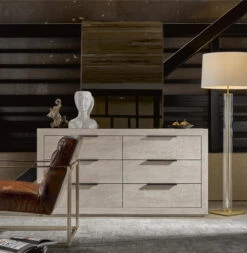 Modern Grey Oak Huston 6 Drawer Dresser 70" -Famous Furniture Shop 643 BR RS36 040 05M C 03232.1494551549
