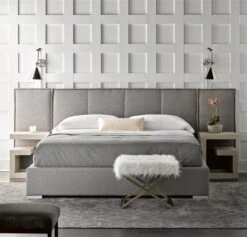 Modern Grey Oak Huston Geometric Bedside Table -Famous Furniture Shop 643 BR RS5 260 C 40247.1494562443