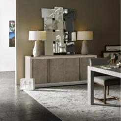 Modern Grey Oak Wood 4 Door Brinkley Credenza Sideboard 8 Modern Grey Oak Wood 4 Door Brinkley Credenza Sideboard -Famous Furniture Shop 643 DR RS14 779 C 36583.1494881016