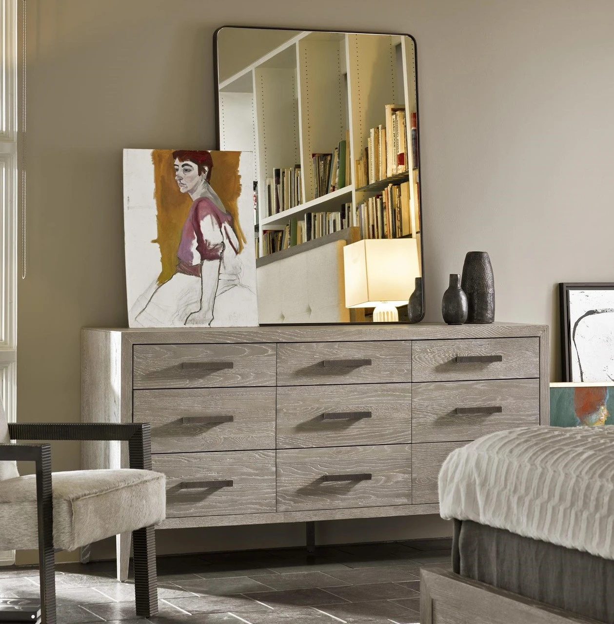 Kennedy Modern Grey Oak 9 Drawer Dresser 72" 4 Kennedy Modern Grey Oak 9 Drawer Dresser 72" - Image 2