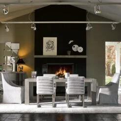 Carter Belgian Linen Upholstered Modern Dining Chair -Famous Furniture Shop 645 DR RS12 753 738 C 51997.1510960679