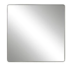 Modern Hollywood Regency Square Mirror - Bronze