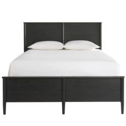 Langley Black Wooden Queen Size Panel Bed 9 Langley Black Wooden Queen Size Panel Bed -Famous Furniture Shop 705250B 3 29606.1533165657