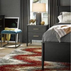 Langley Black Wooden 2 Drawer Marble Top Nightstand 10 Langley Black Wooden 2 Drawer Marble Top Nightstand -Famous Furniture Shop 705350 4 85776.1533167749