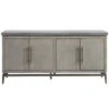 Garrison Concrete Top Bronze Base Media Cabinet 68"
