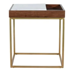 Serene 22" White Marble Side Table Walnut -Famous Furniture Shop 8B377B3C BD46 4D67 B69A 91F5D3F8A3B7 1 201 a 65745.1715368099