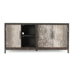 Lisbon 4-Door Reclaimed Wood And Travertine Sideboard 76" -Famous Furniture Shop 9212AA9F 39C8 4BDC 9F9D 125A02600088 1 201 a 06174.1692805802