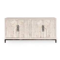 Lisbon 4-Door Reclaimed Wood And Travertine Sideboard 76" - Vintage White -Famous Furniture Shop 93D47DF1 1189 4C26 A6E8 8A63640C3E69 1 201 a 97069.1692806947