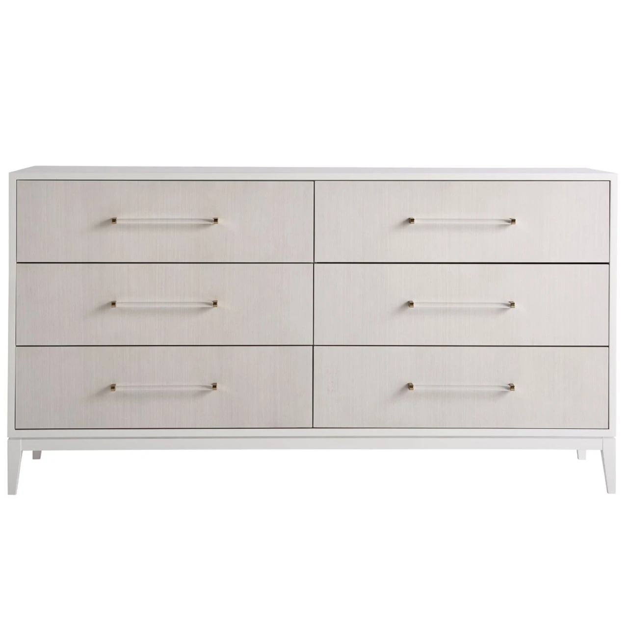Brentwood White Lacquer 6 Drawers Dresser 68" 5 Brentwood White Lacquer 6 Drawers Dresser 68" - Image 3