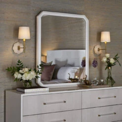 Studio White Lacquer Frame Mirror -Famous Furniture Shop 95605M 1 65171.1599696236