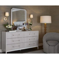 Studio White Lacquer Frame Mirror -Famous Furniture Shop 95605M 2 26847.1599696235