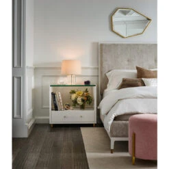 Peony White Lacquer 1 Drawer Nightstand -Famous Furniture Shop 956355 2 44767.1600120328