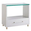 Peony White Lacquer 1 Drawer Nightstand -Famous Furniture Shop 956355 4 05215.1600120324