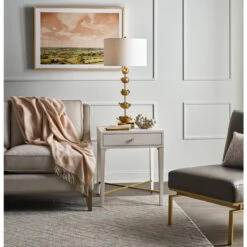 Love Joy Bliss 1 Drawer End Table, Alabaster -Famous Furniture Shop 956A815 1 07052.1598384380