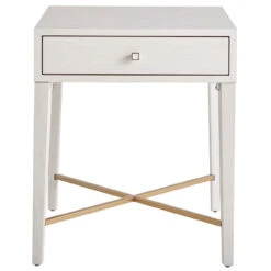 Love Joy Bliss 1 Drawer End Table, Alabaster -Famous Furniture Shop 956A815 3 82618.1598384381
