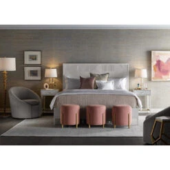 Love Joy Bliss Blush Fabric Poof -Famous Furniture Shop 956C382 2 78697.1600123431