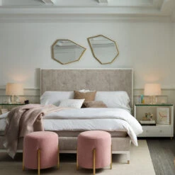 Love Joy Bliss Blush Fabric Poof -Famous Furniture Shop 956C382 3 70820.1600123432