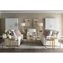 Editorial Gold Leg Glass Top Nesting End Tables -Famous Furniture Shop 956C802 2 40335.1598375862