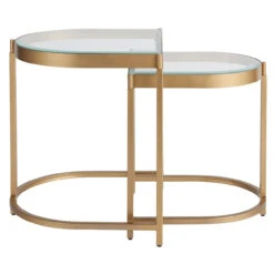 Editorial Gold Leg Glass Top Nesting End Tables -Famous Furniture Shop 956C802 3 60580.1598375856