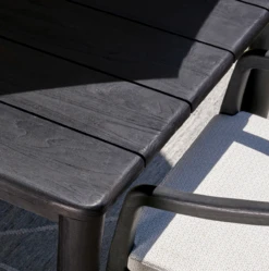 Aria Teak Outdoor Dining Table In Black 86" -Famous Furniture Shop 9BADC4DD 4C3A 41EF 9847 20F984B2365A 86884.1716298484