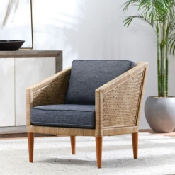 Kaitlin Rattan Accent Chair Natural/Blue -Famous Furniture Shop 9D1465F2 4FBB 477B B6E8 066082495701 54360.1716306784