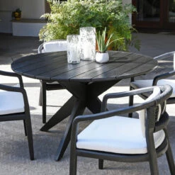 Alameda Outdoor Round Dining Table In Black 53" -Famous Furniture Shop A66FC5CE 0281 465F 9274 5367959F642A 1 201 a 87379.1716297204