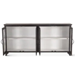 Penelope 80" Iron And Glass Sideboard Matte Black -Famous Furniture Shop AD305B5F DB65 40D4 BAAA 154A72D94229 1 201 a 98337.1707502582