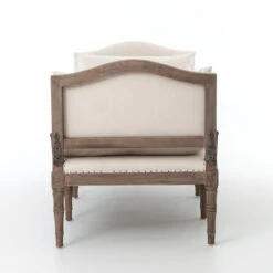 Allison French Oak Upholstered Chaise Bed End Bench -Famous Furniture Shop Allison French Oak Upholstered Chaise Bed End Bench4 13663 04614.1710768146