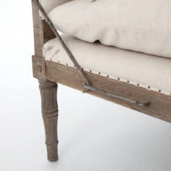 Allison French Oak Upholstered Chaise Bed End Bench -Famous Furniture Shop Allison French Oak Upholstered Chaise Bed End Bench5 80548 01043.1710768146
