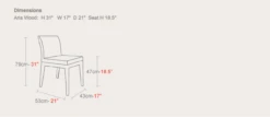 Aria Wood Dining Chair -Famous Furniture Shop Aria Wood Dimensions 54364.1306952633