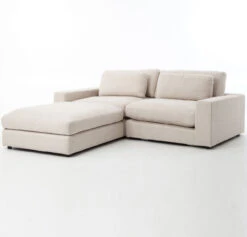Bloor Contemporary Beige Upholstered Ottoman -Famous Furniture Shop Bloor Beige Contemporary 3 Piece Small Sectional Sofa8 43317.1435815691