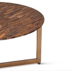 Calico Coffee Table In Tiger Eye With Iron Base 36" -Famous Furniture Shop C300A85E F41C 467C 9954 5D9263F5225C 1 201 a 74481.1715968278