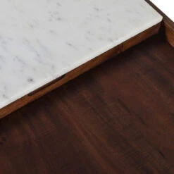 Serene 45" White Marble Coffee Table Walnut -Famous Furniture Shop C47077D0 33EF 4E90 AF56 0C29311AF4DF 1 201 a 44645.1715368215