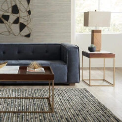 Serene 22" White Marble Side Table Walnut -Famous Furniture Shop C52CE844 F2A3 4516 9DE6 80BFF064B828 1 201 a 95782.1715368099