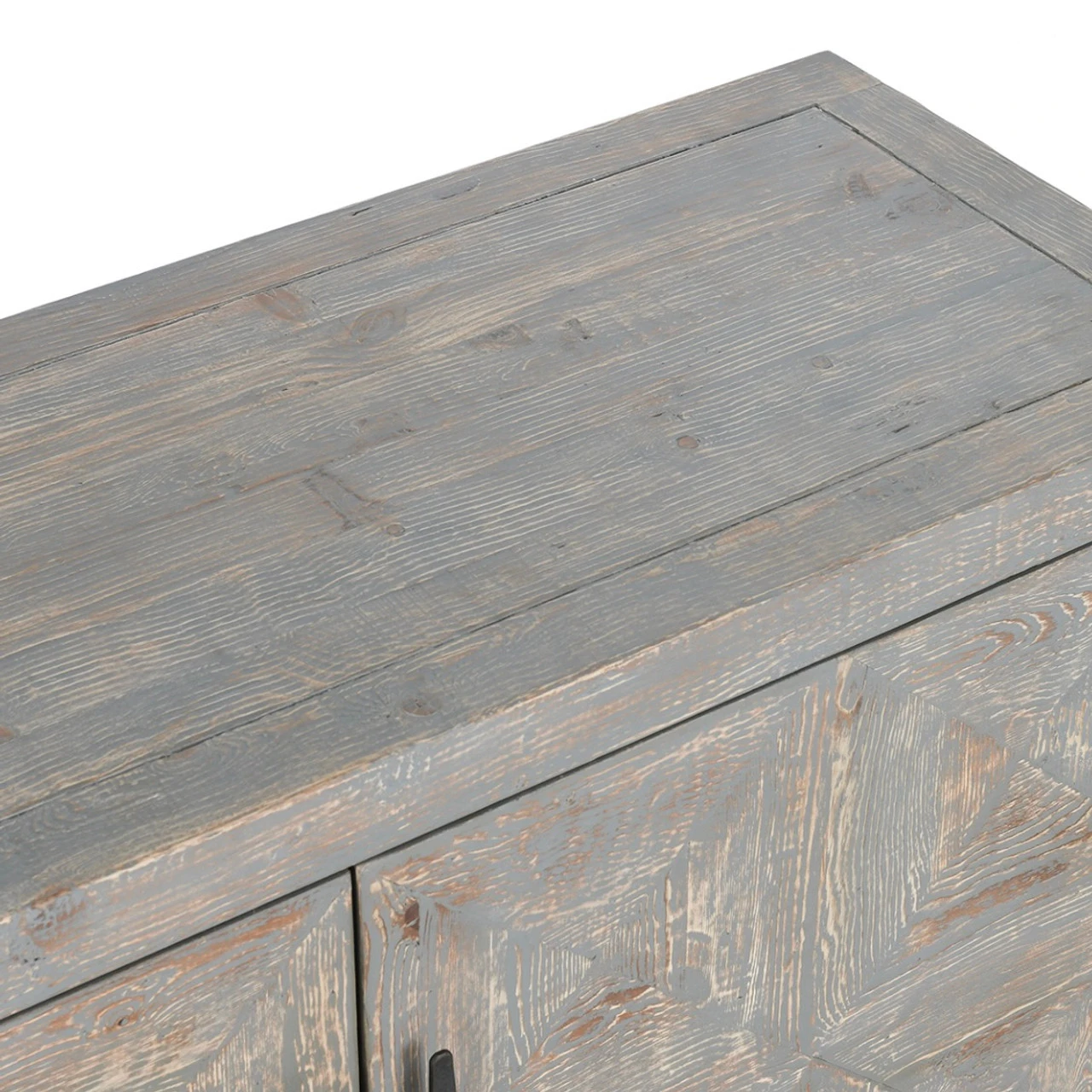 Spanish Farmhouse Reclaimed Wood 4 Door Sideboard 103" In Antique Blue 10 Spanish Farmhouse Reclaimed Wood 4 Door Sideboard 103" In Antique Blue - Image 8