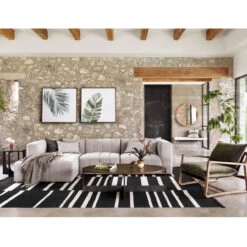 Langham Channel Tufted 4 Piece Modular Sectional 123" -Famous Furniture Shop CABT 45B 075 ROM 1 1 17543.1536787250