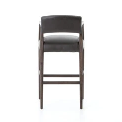 Tyler Mid-Century Modern Black Leather Bar Stool -Famous Furniture Shop CABT 74 BCK 1 54906.1487292134