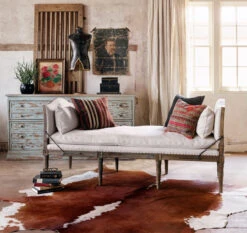 Allison French Oak Upholstered Chaise Bed End Bench -Famous Furniture Shop CABT 38 ROM 1 62448 87370.1710768146