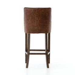 Urban-Rustic Chestnut Leather Bar Stool -Famous Furniture Shop CASH 63J 69 BCK 1 79189.1487817291
