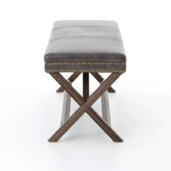 French Modern X-Base Leather Bench -Famous Furniture Shop CASH 74J 68 SID 1 67860.1487871227