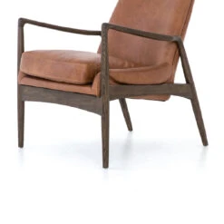 Braden Mid-Century Brandy Tan Leather Club Chair -Famous Furniture Shop CASH 83J 253 DET 1 11596.1554653442
