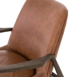 Braden Mid-Century Brandy Tan Leather Club Chair -Famous Furniture Shop CASH 83J 253 DET 5 62977.1554653443
