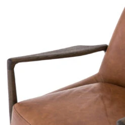 Braden Mid-Century Brandy Tan Leather Club Chair -Famous Furniture Shop CASH 83J 253 DET 6 12418.1554653444