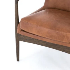 Braden Mid-Century Brandy Tan Leather Club Chair -Famous Furniture Shop CASH 83J 253 DET 7 70520.1554653445