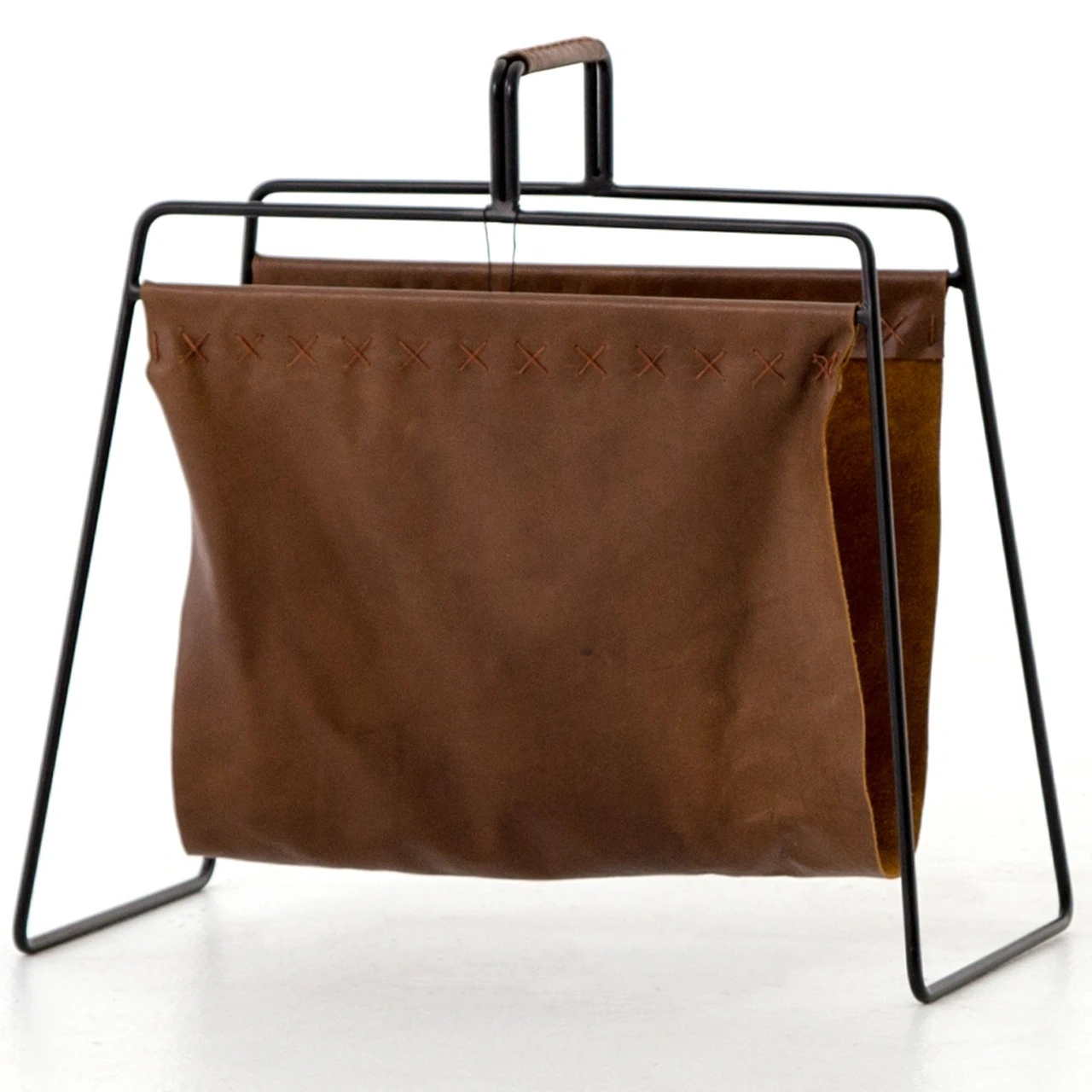 Aesop Brown Leather Magazine Rack 3 Aesop Brown Leather Magazine Rack