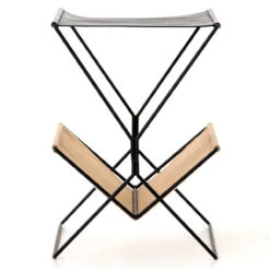 Monarch Black Leather + Hemp Magazine Rack -Famous Furniture Shop CBSH 014 033 SID 1 82508.1504233944