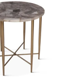 Calico 24" Side Table In Smoky Quartz With Iron Base -Famous Furniture Shop CCDA3C0E BFCD 44DF 8445 05D0291BF568 1 201 a 75306.1715970418