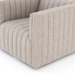 Augustine Grey Channel Tufted Swivel Chair -Famous Furniture Shop CGRY 010 092 DET 3 70682.1529695355