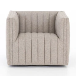 Augustine Grey Channel Tufted Swivel Chair -Famous Furniture Shop CGRY 010 092 FRT 1 20924.1529695349