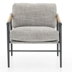 Rowen Grey Fabric Modern Accent Chair -Famous Furniture Shop CGRY 0321708 861P FRT 1 39397.1556302783
